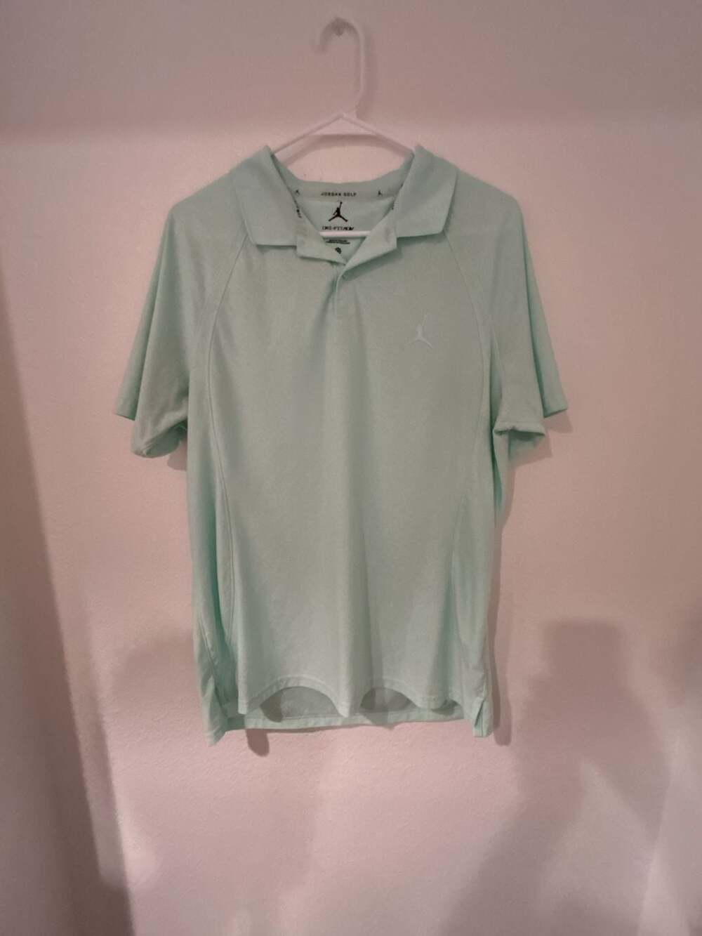 Jordan Dri-FIT Sport Golf Polo, Barely Green/Black, Size L